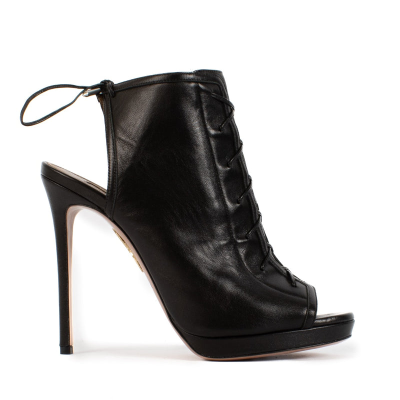 shop 100% authentic second hand Aquazzura Black Lace-up Heels - Size 39 on Labellov.com