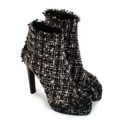 shop 100% authentic second hand Casadei Tweed Boots - Size 38 on Labellov.com