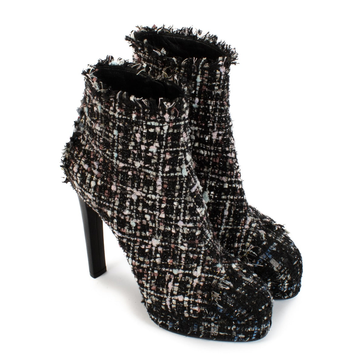 shop 100% authentic second hand Casadei Tweed Boots - Size 38 on Labellov.com