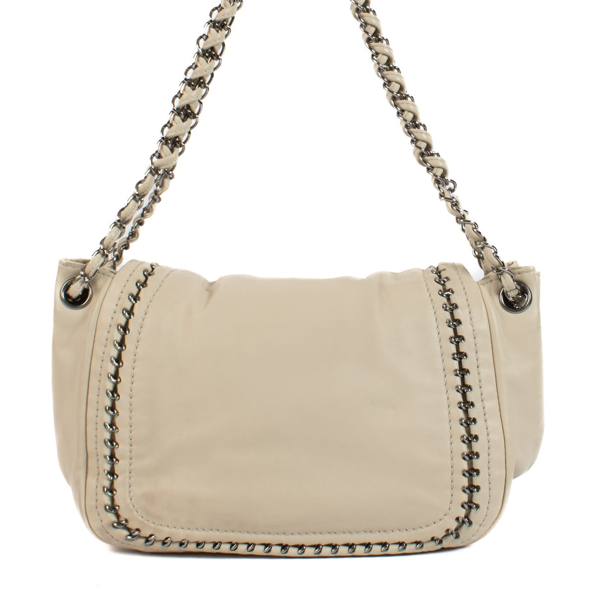 Shop 100% authentic Chanel Beige Chain Flap Shoulder bag at Labellov.com.