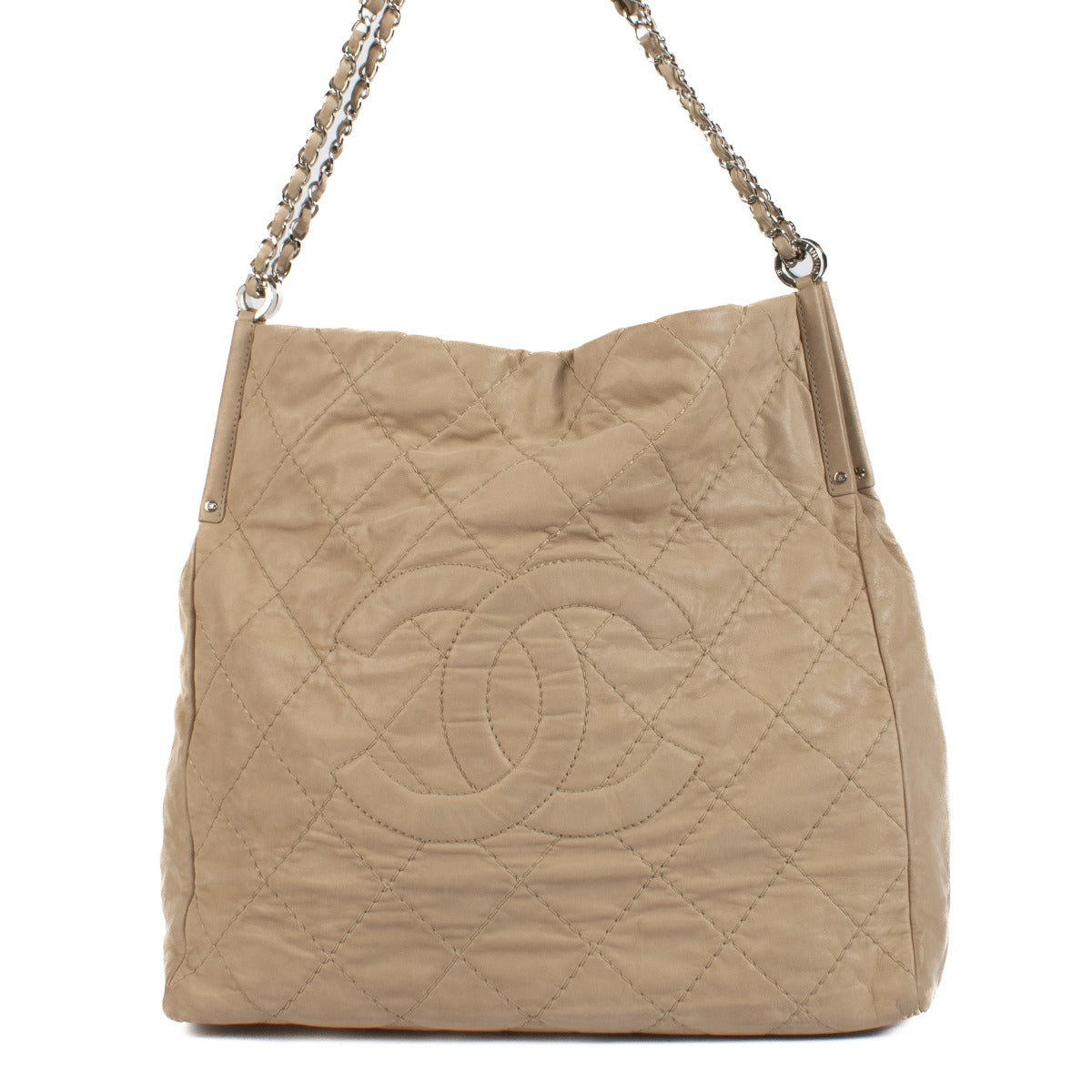 Shop 100% authentic Chanel Leather Beige Sea Hit Hobo Bag at Labellov.com.