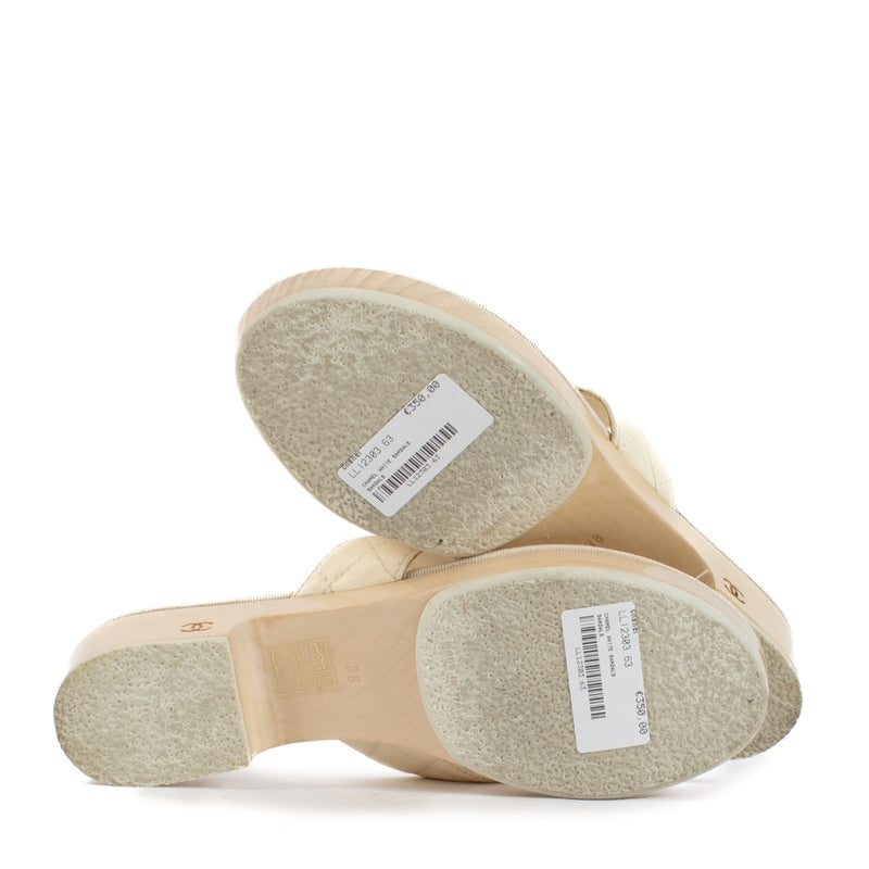 shop 100% authentic second hand Chanel White Sandals - Size 38 on Labellov.com