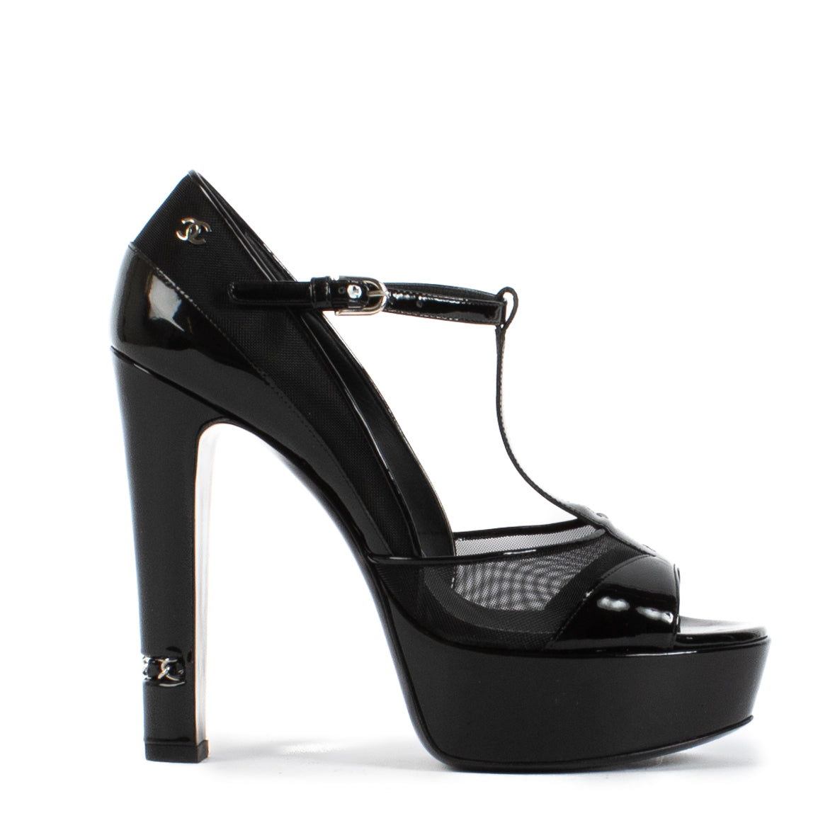 shop 100% authentic second hand Chanel Black Patent Heels - Size 39 on Labellov.com