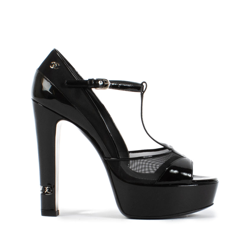 shop 100% authentic second hand Chanel Black Patent Heels - Size 39 on Labellov.com