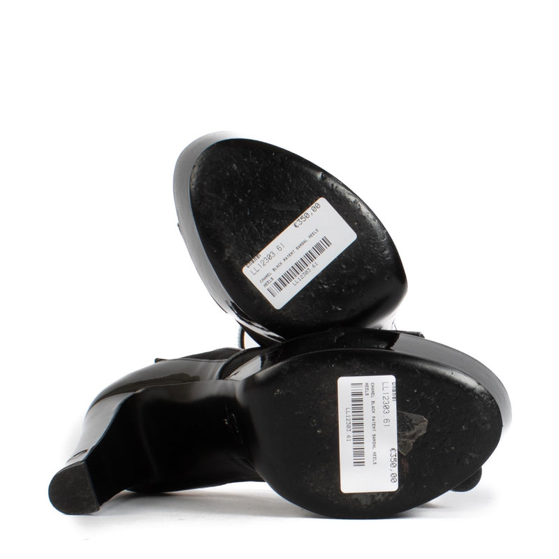 shop 100% authentic second hand Chanel Black Patent Heels - Size 39 on Labellov.com