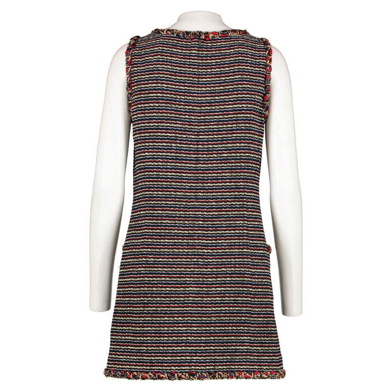 Shop safe online at Labellov in Antwerp, Brussels and Knokke this 100% authentic second hand Chanel Multicolor Tweed Dress - Size 38