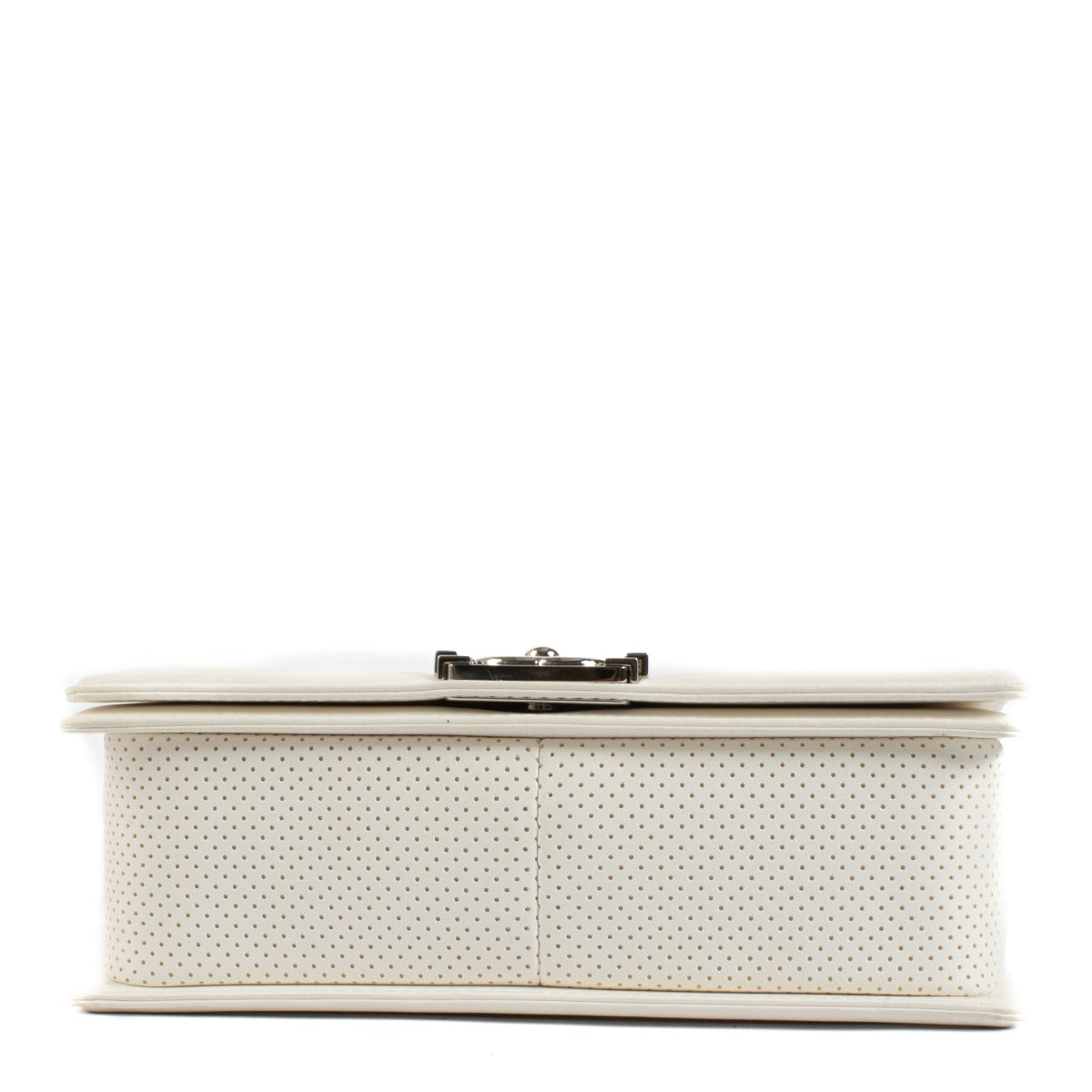 Shop 100% authentic secondhand Chanel White Perforated Medium Boy Crossbody Bag on Labellov.com