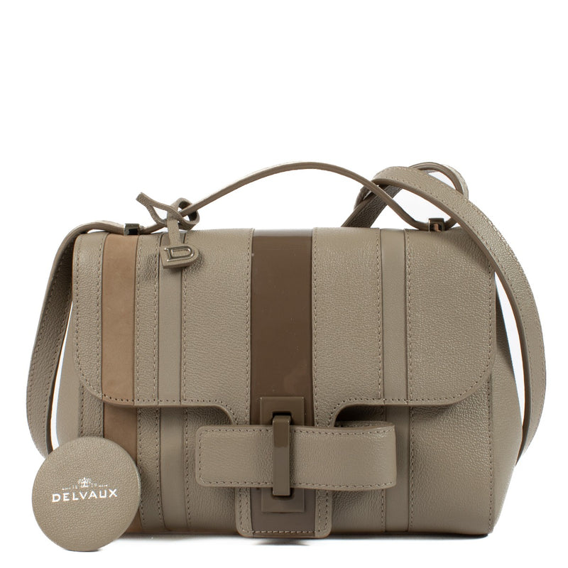Delvaux Tourterelle Shades Stripes Simplissime City Mini Bag