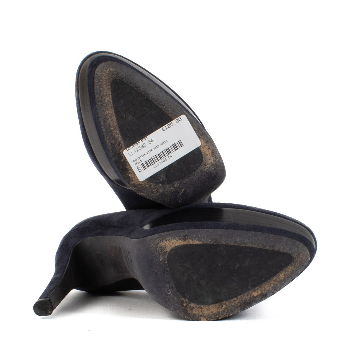 Shop safe online at Labellov in Antwerp, Brussels and Knokke this 100% authentic second hand Christian Dior Blue Suede Platform Heels - Size 38,5