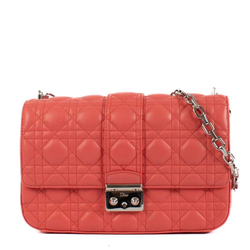 shop 100% authentic second hand Christian Dior Coral Cannage Medium Miss Dior Flap Bag on Labellov.com