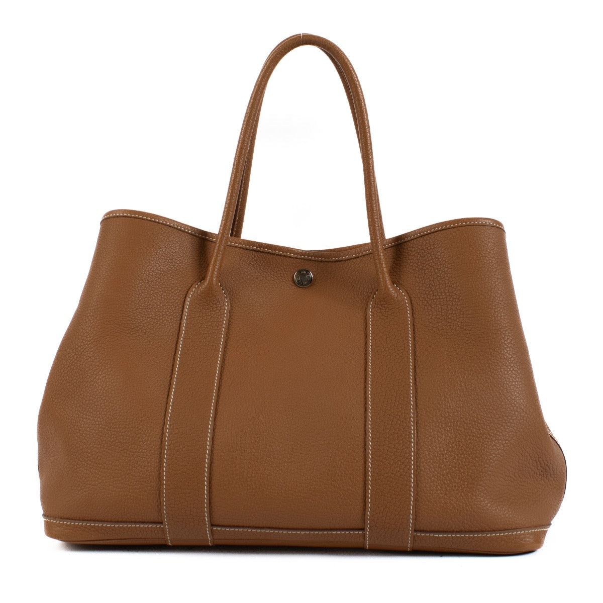 Shop safe online at Labellov in Antwerp, Brussels and Knokke this 100% authentic second hand Hermès Garden Party 36 Gold Togo PHW