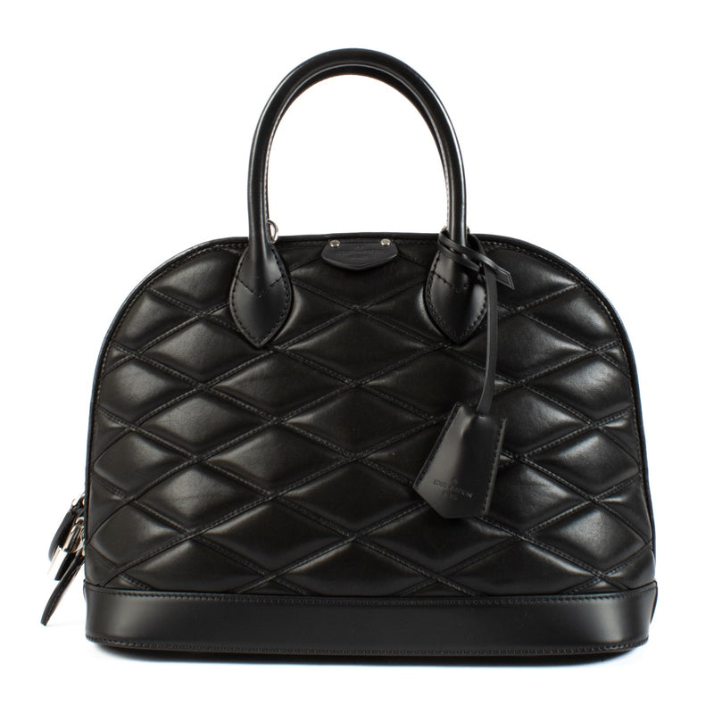 Shop safe online at Labellov in Antwerp, Brussels and Knokke this 100% authentic second hand Louis Vuitton Black Malletage Leather Alma PM Bag