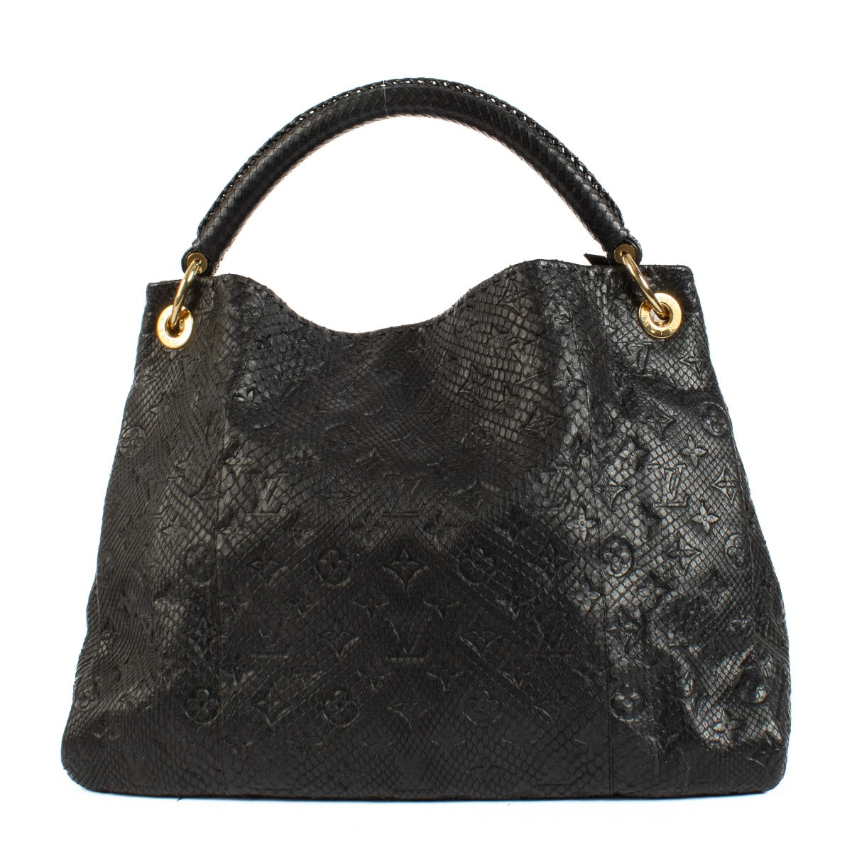 Shop safe online at Labellov in Antwerp, Brussels and Knokke this 100% authentic second hand Louis Vuitton Black Monogram Python Artsy MM Bag