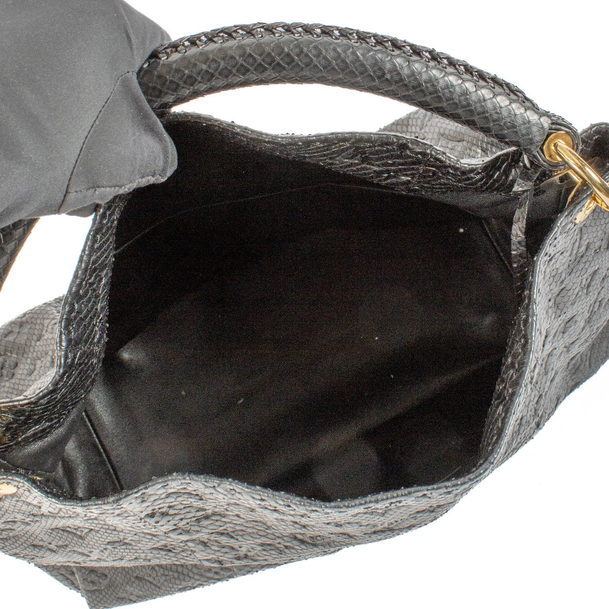 Shop safe online at Labellov in Antwerp, Brussels and Knokke this 100% authentic second hand Louis Vuitton Black Monogram Python Artsy MM Bag