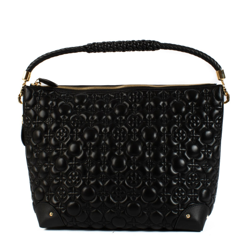 Shop safe online at Labellov in Antwerp, Brussels and Knokke this 100% authentic second hand Louis Vuitton Black Monogram Triangle Softy Shoulder Bag