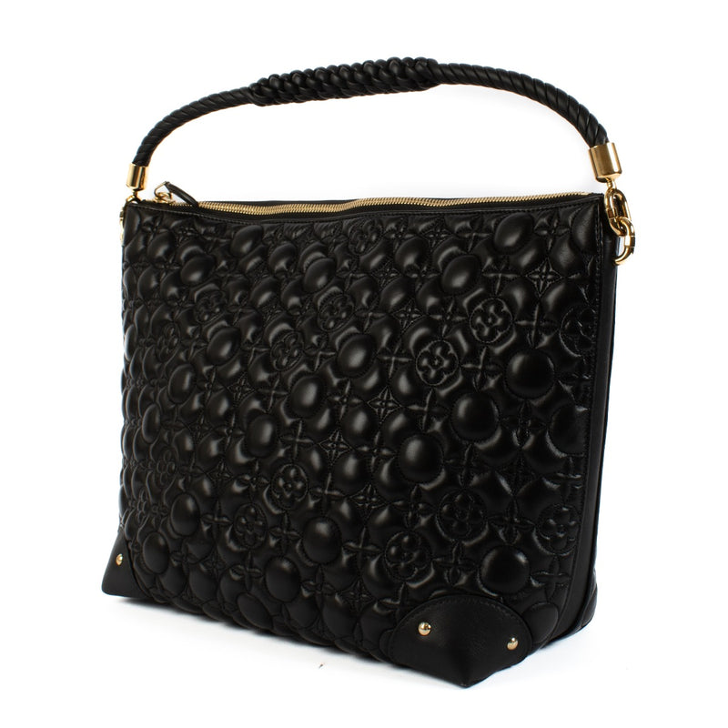Shop safe online at Labellov in Antwerp, Brussels and Knokke this 100% authentic second hand Louis Vuitton Black Monogram Triangle Softy Shoulder Bag