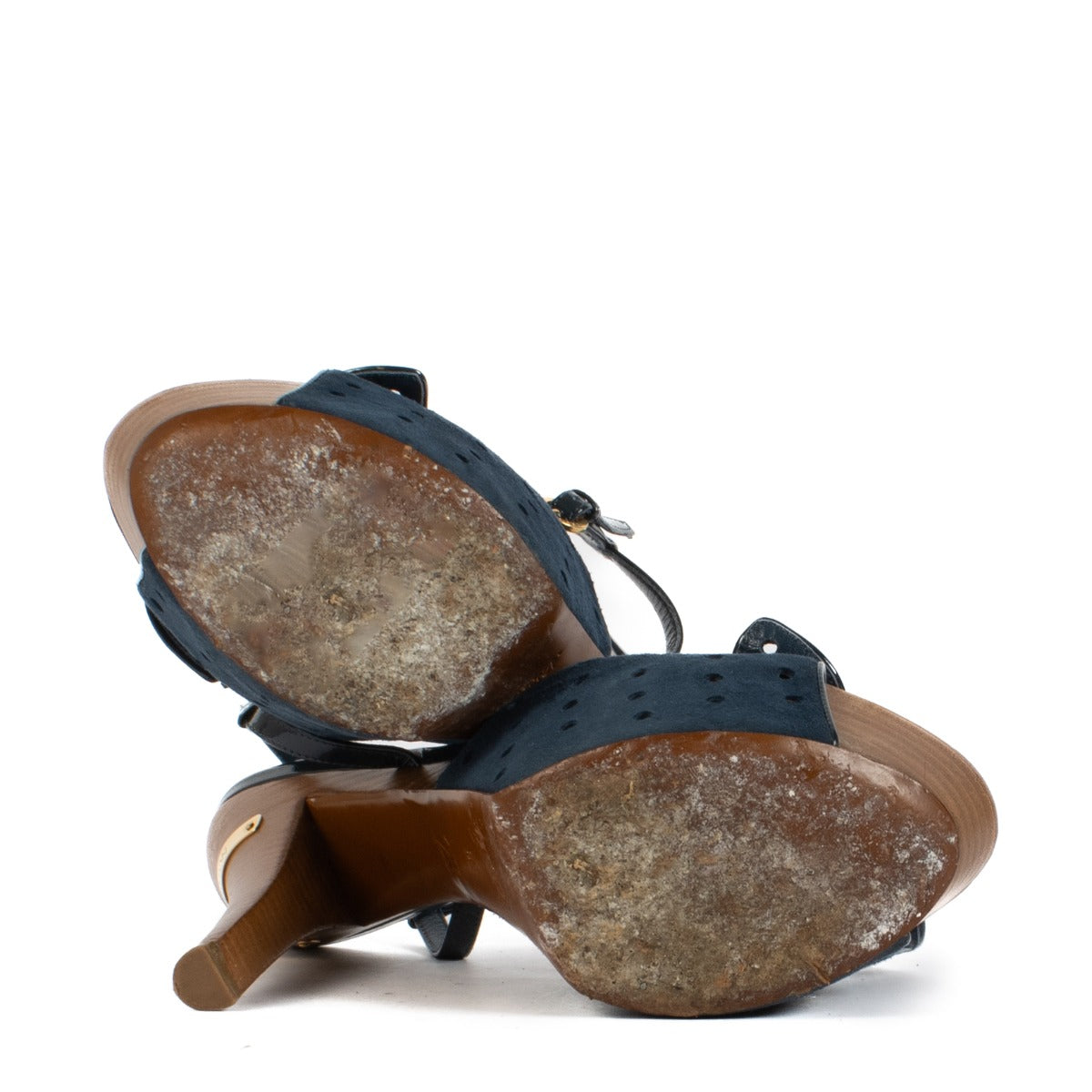 Sandales compensées Rita en daim bleu Louis Vuitton - Taille 39