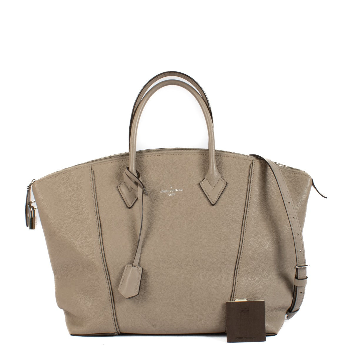 Shop 100% authentic Louis Vuitton Galet Veau Cashemire Soft Lockit MM Top Handle Bag at Labellov.com.