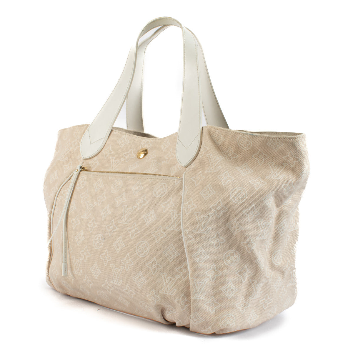 Louis Vuitton Beige Cabas Ipanema Beach Bag