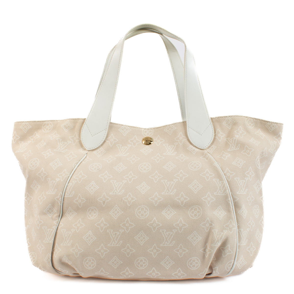 Louis Vuitton Beige Cabas Ipanema Beach Bag
