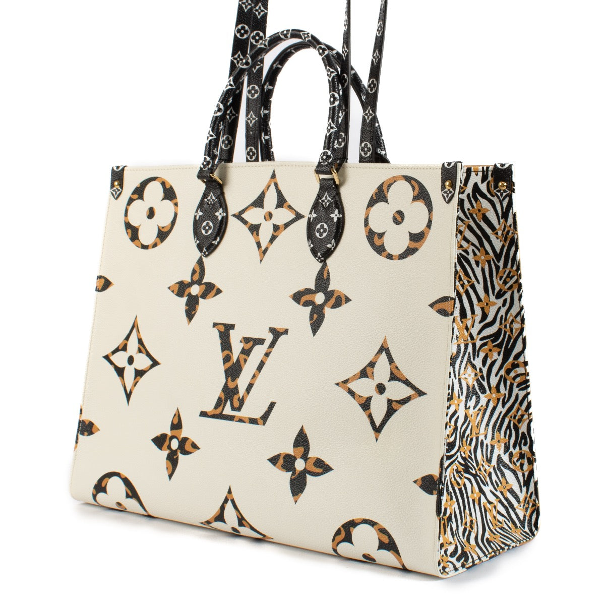 Shop safe online at Labellov in Antwerp, Brussels and Knokke this 100% authentic second hand Louis Vuitton Limited Edition Jungle OnTheGo GM Tote Bag
