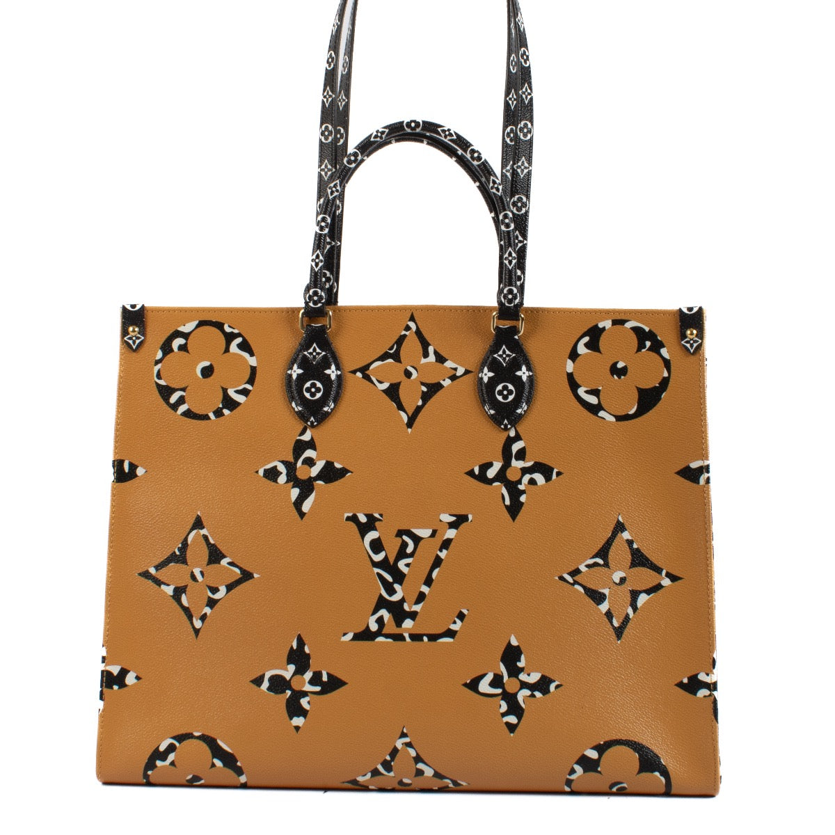 Shop safe online at Labellov in Antwerp, Brussels and Knokke this 100% authentic second hand Louis Vuitton Limited Edition Jungle OnTheGo GM Tote Bag