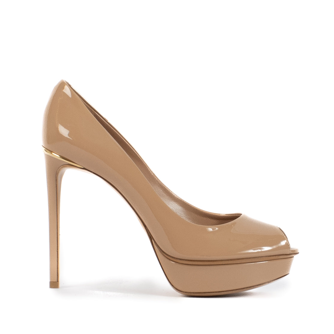 shop 100% authentic second hand Louis Vuitton Beige Heels - Size 38 1/2 on Labellov.com