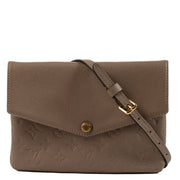 Buy authentic second hand Louis Vuitton Brown Leather Félicie Pochette Shoulder bag at Labellov.com