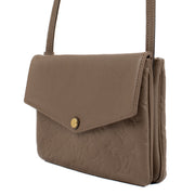 Buy authentic second hand Louis Vuitton Brown Leather Félicie Pochette Shoulder bag at Labellov.com