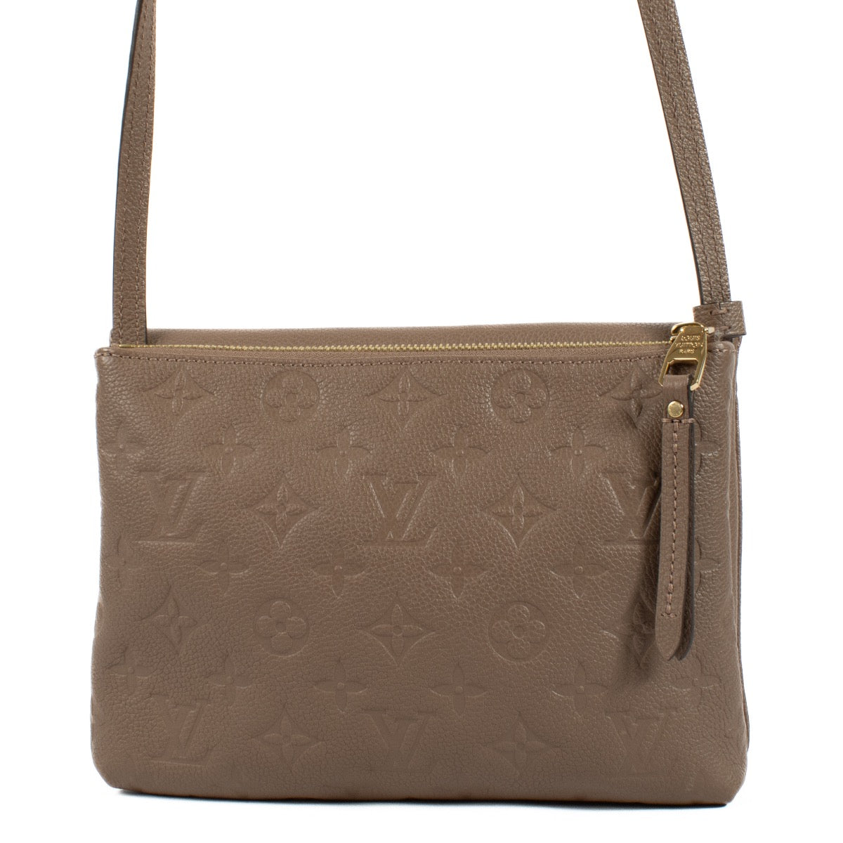 Buy authentic second hand Louis Vuitton Brown Leather Félicie Pochette Shoulder bag at Labellov.com