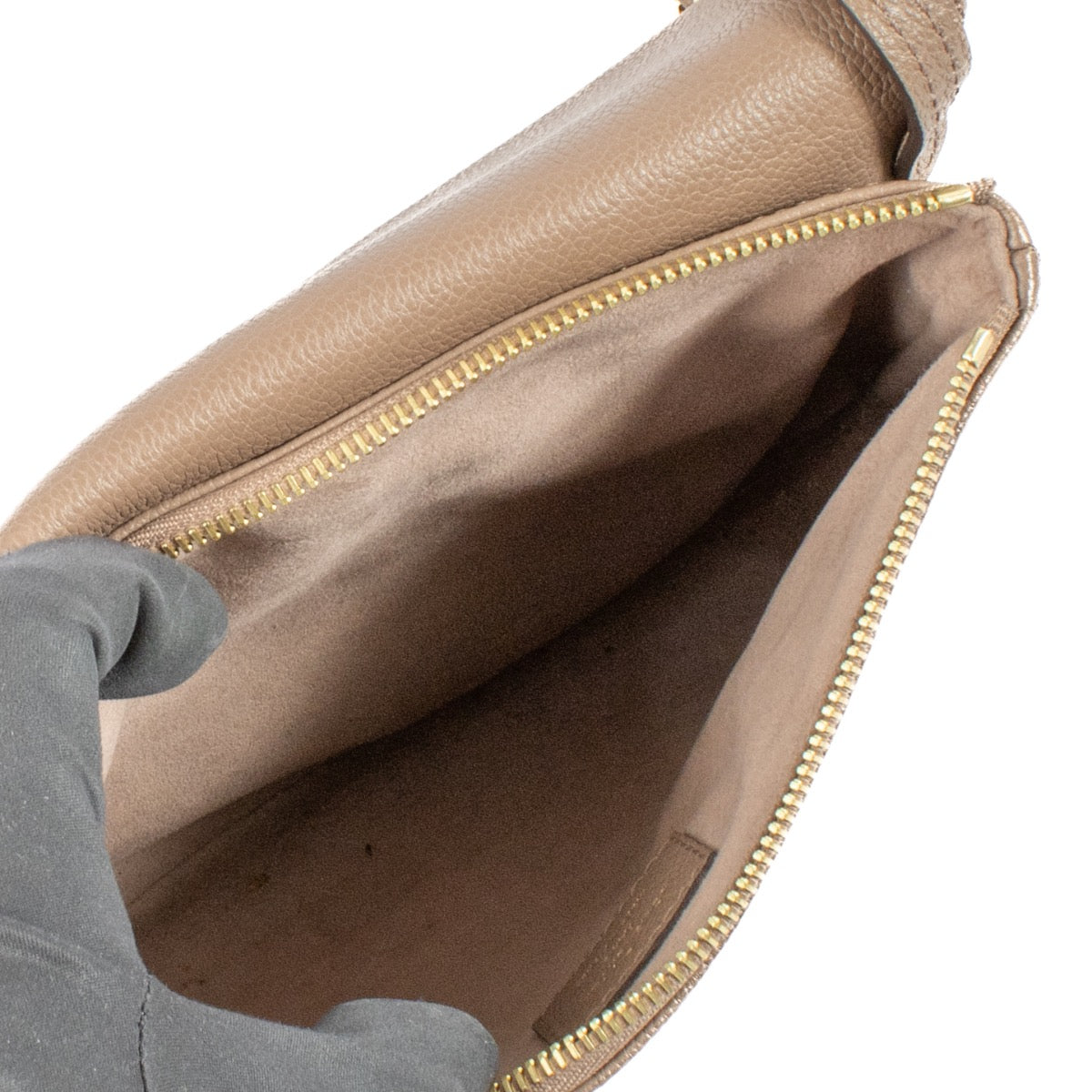Buy authentic second hand Louis Vuitton Brown Leather Félicie Pochette Shoulder bag at Labellov.com