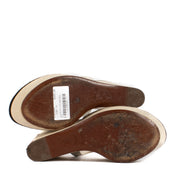 shop 100% authentic second hand Louis Vuitton White Wedge Heels - Size 38 1/2 on Labellov.com