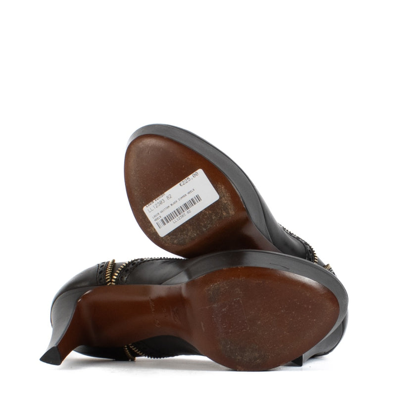 shop 100% authentic second hand Louis Vuitton Black Zipper Heels - Size 38 on Labellov.com