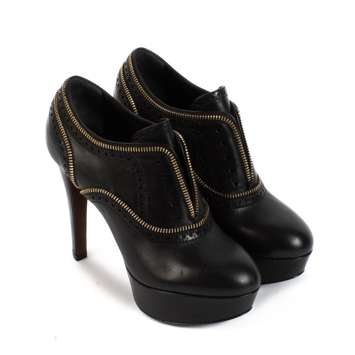 shop 100% authentic second hand Louis Vuitton Black Zipper Heels - Size 38 on Labellov.com