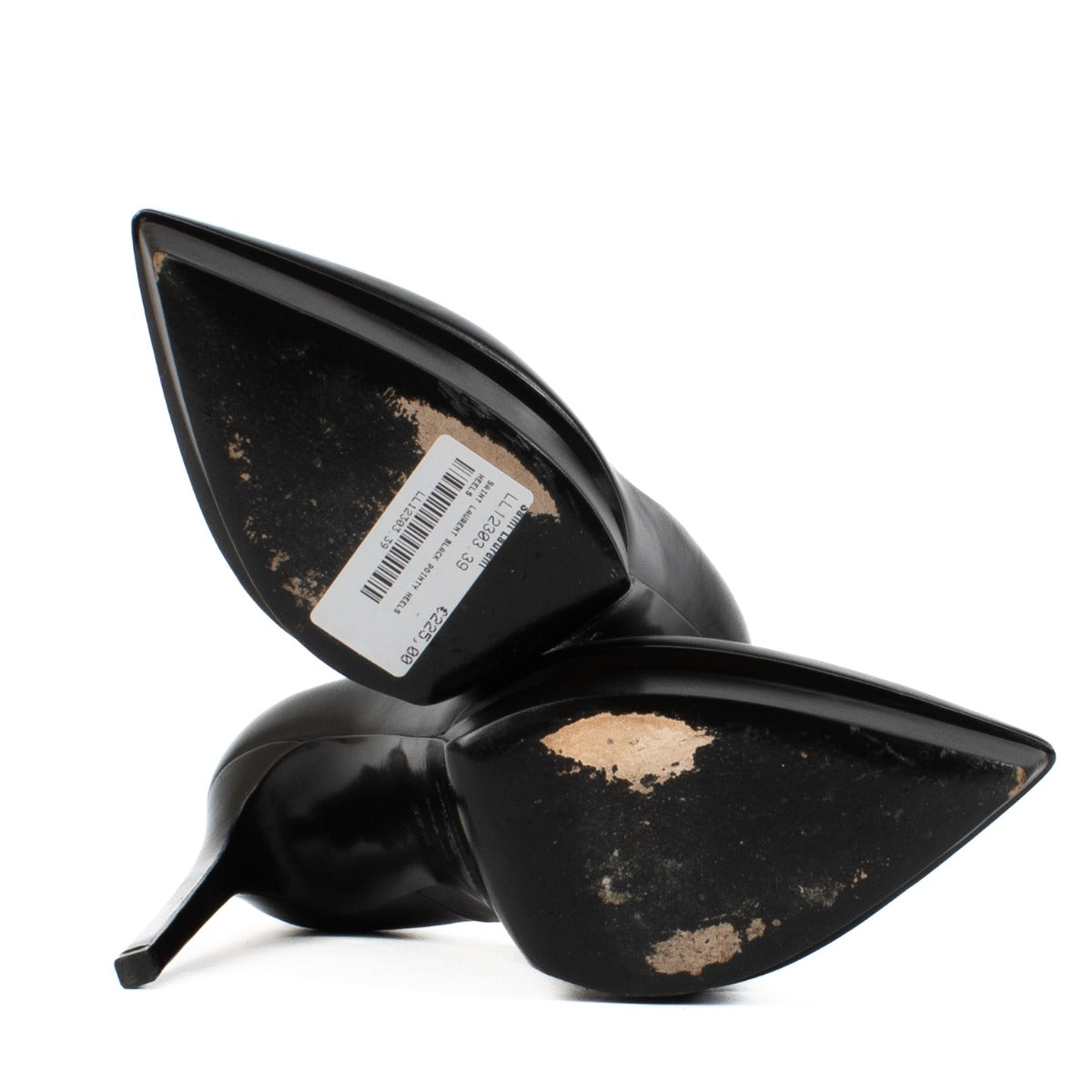 Shop safe online at Labellov in Antwerp, Brussels and Knokke this 100% authentic second hand Saint Laurent Black Leather Pointed Toe Platform Heels - Size 38,5