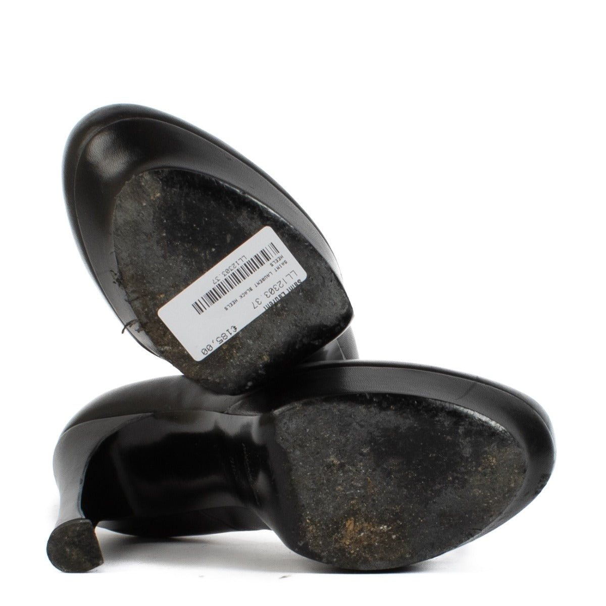 Shop safe online at Labellov in Antwerp, Brussels and Knokke this 100% authentic second hand Saint Laurent Black Leather Palais Heels - Size 38,5