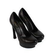 Shop safe online at Labellov in Antwerp, Brussels and Knokke this 100% authentic second hand Saint Laurent Black Leather Palais Heels - Size 38,5