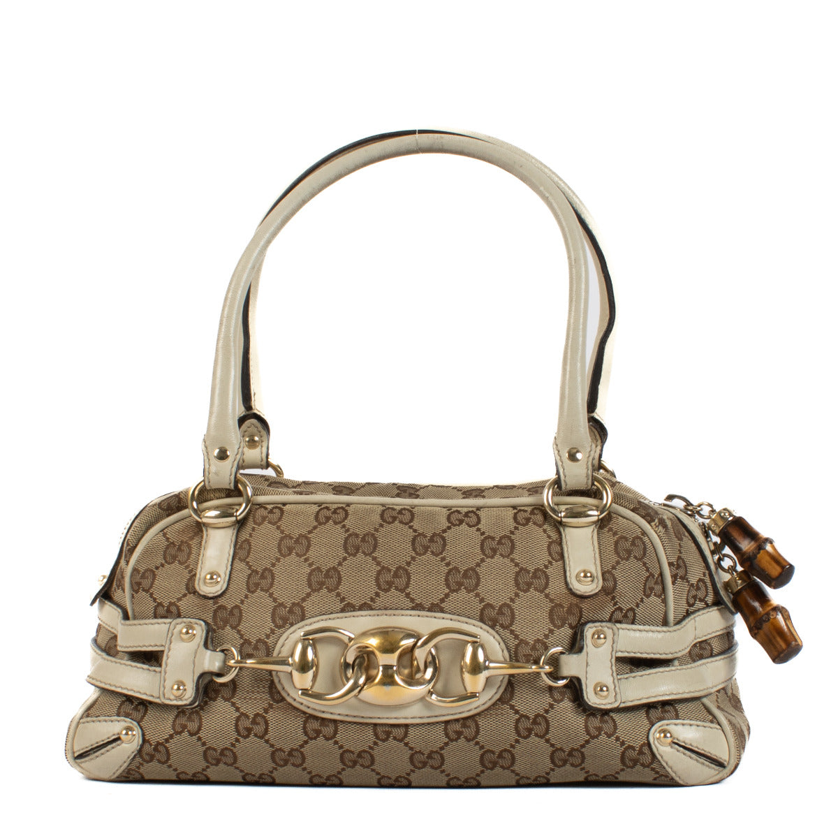 Gucci GG Canvas Horsebit Wave Boston Bag