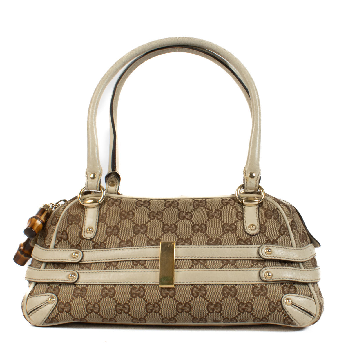 Gucci GG Canvas Horsebit Wave Boston Bag