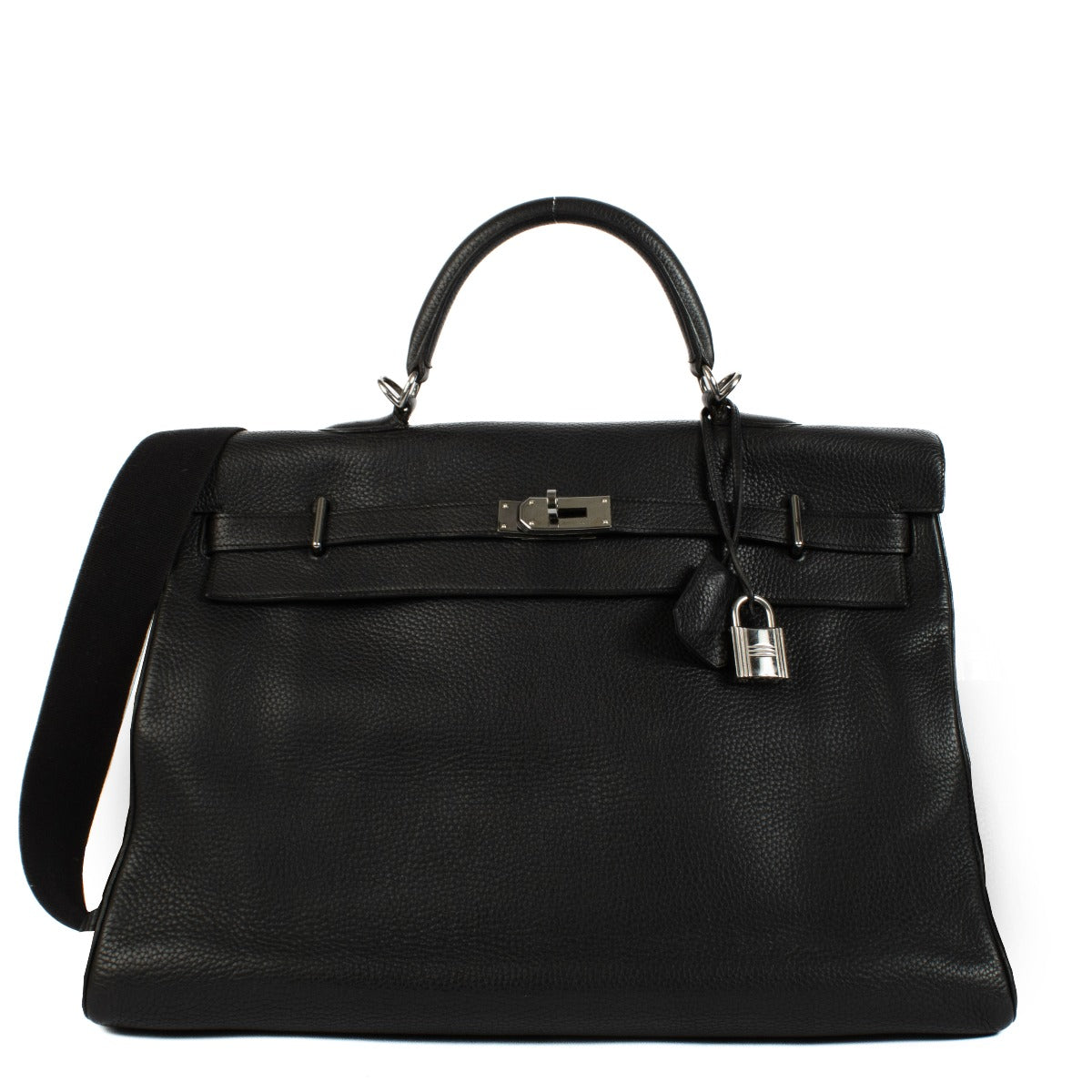 Hermès 2006 Kelly 50 Voyage Black Taurillon Clemence PHW