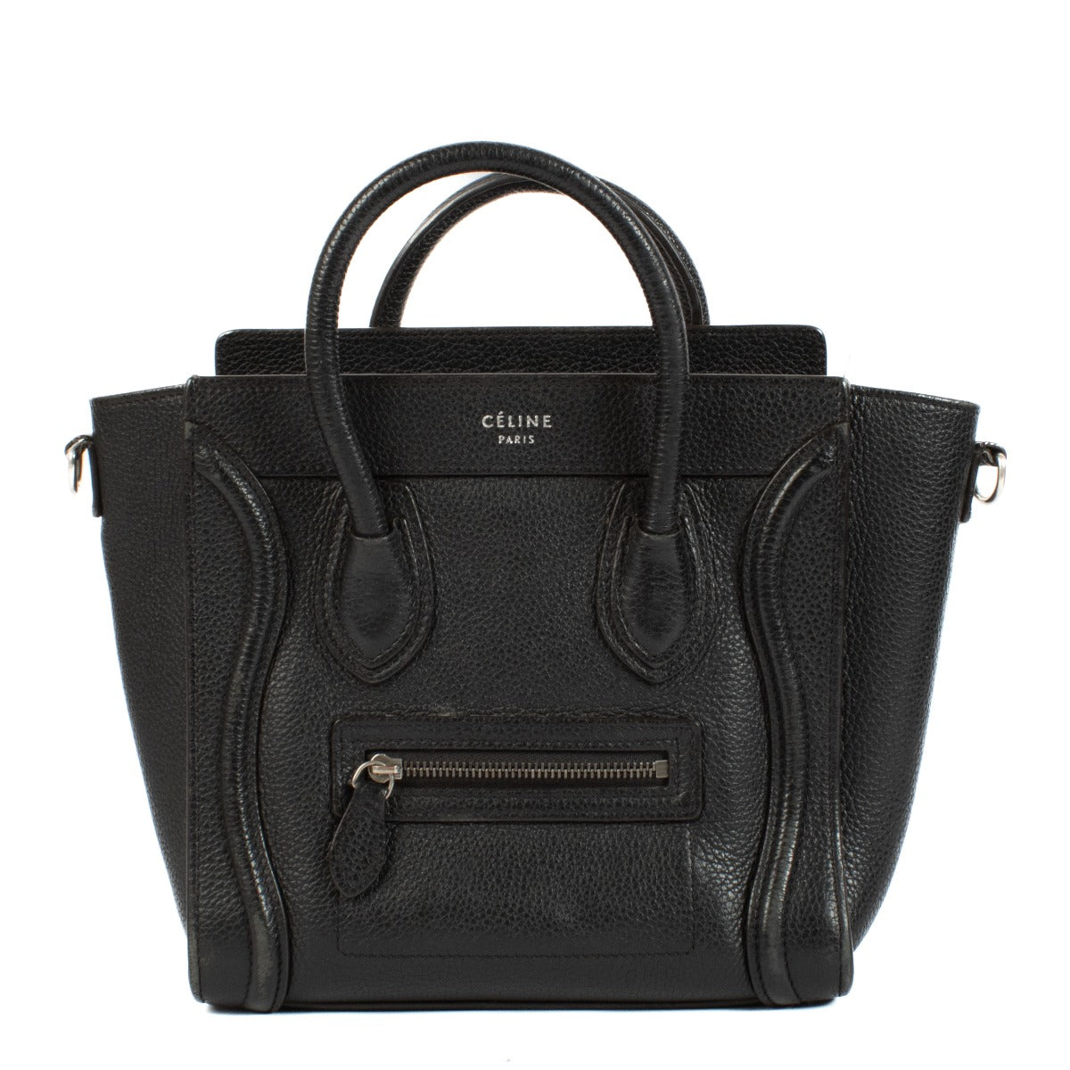 Shop 100% authentic Celine Leather Black Nano Luggage at Labellov.com.