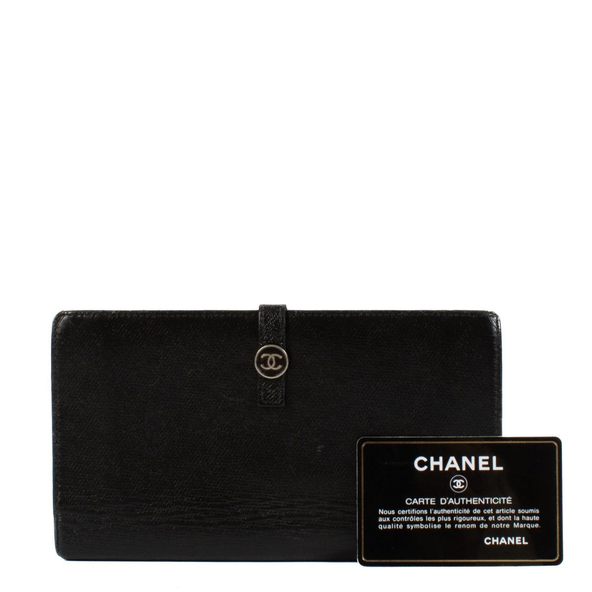 Shop 100% authentic Chanel Leather Black Wallet at Labellov.com.