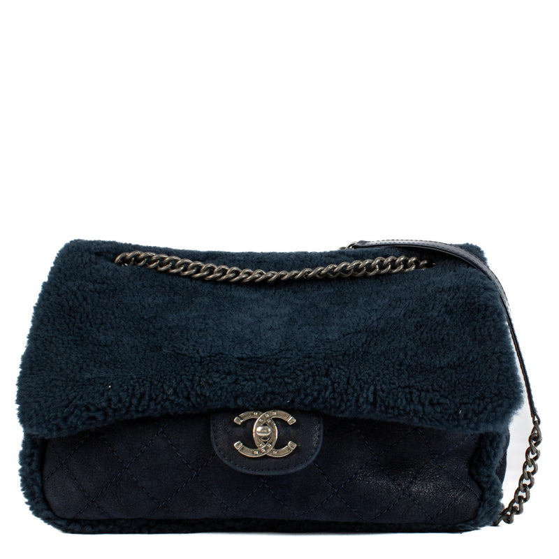 Chanel Timeless Blue Teddy Shoulder Bag for the best price at Labellov secondhand luxury. We buy and sell your preloved designer bags for the best price.