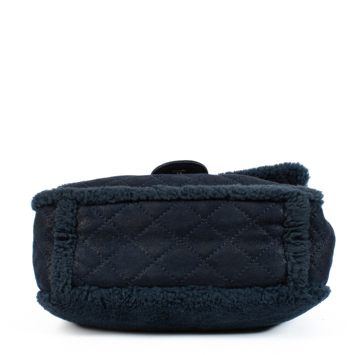Chanel Blue Shearling CC Timeless Bag