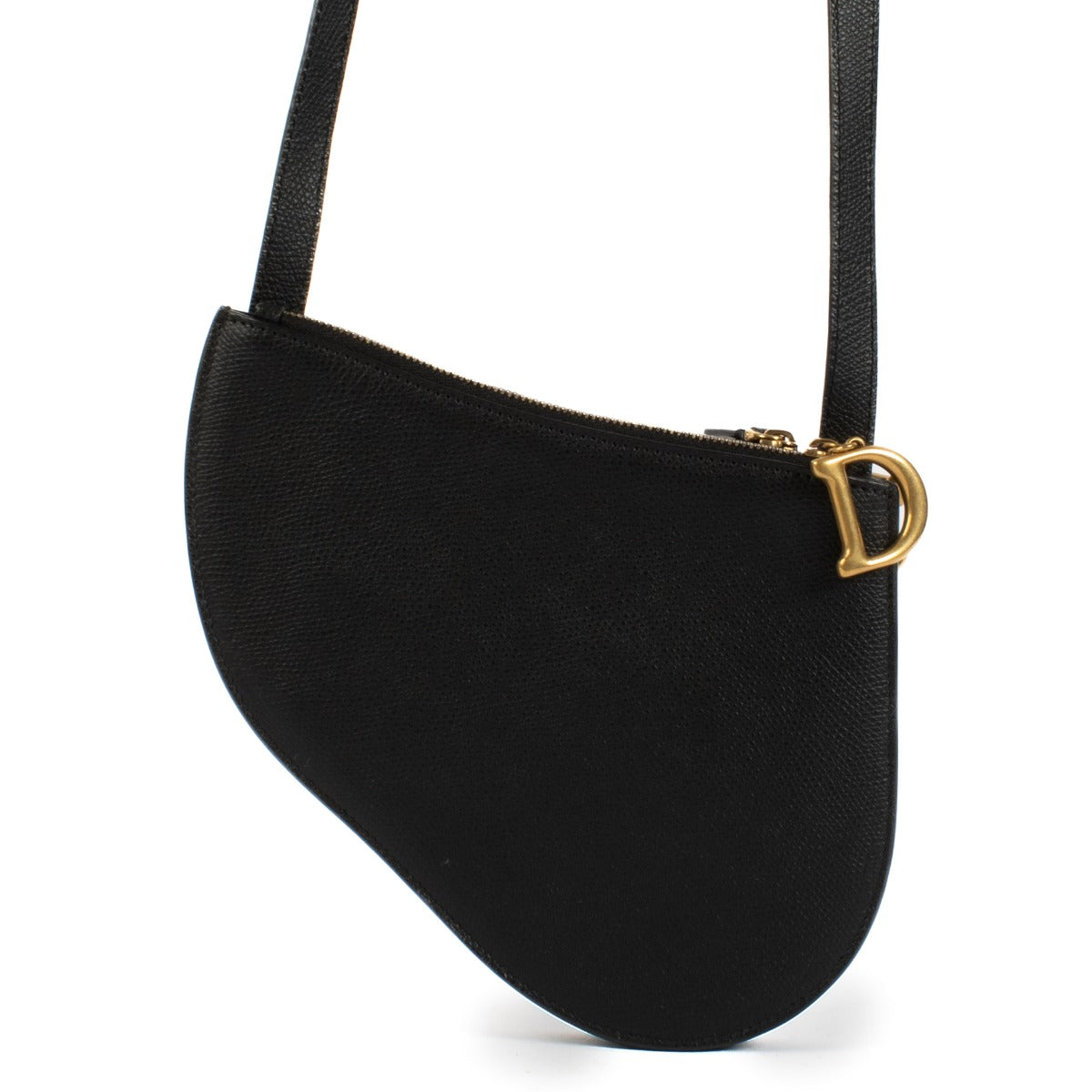 Shop 100% authentic Christian Dior Black Leather Saddle Crossbody at Labellov.com.