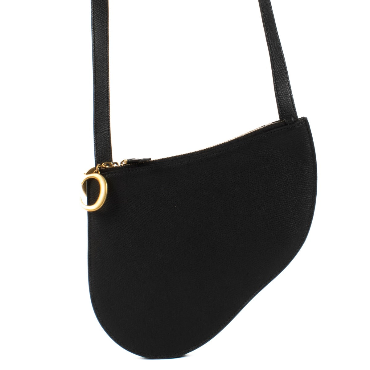 Shop 100% authentic Christian Dior Black Leather Saddle Crossbody at Labellov.com.