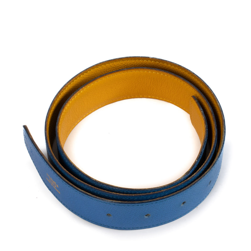 Hermès Blue & Yellow Belt Strap - size 78