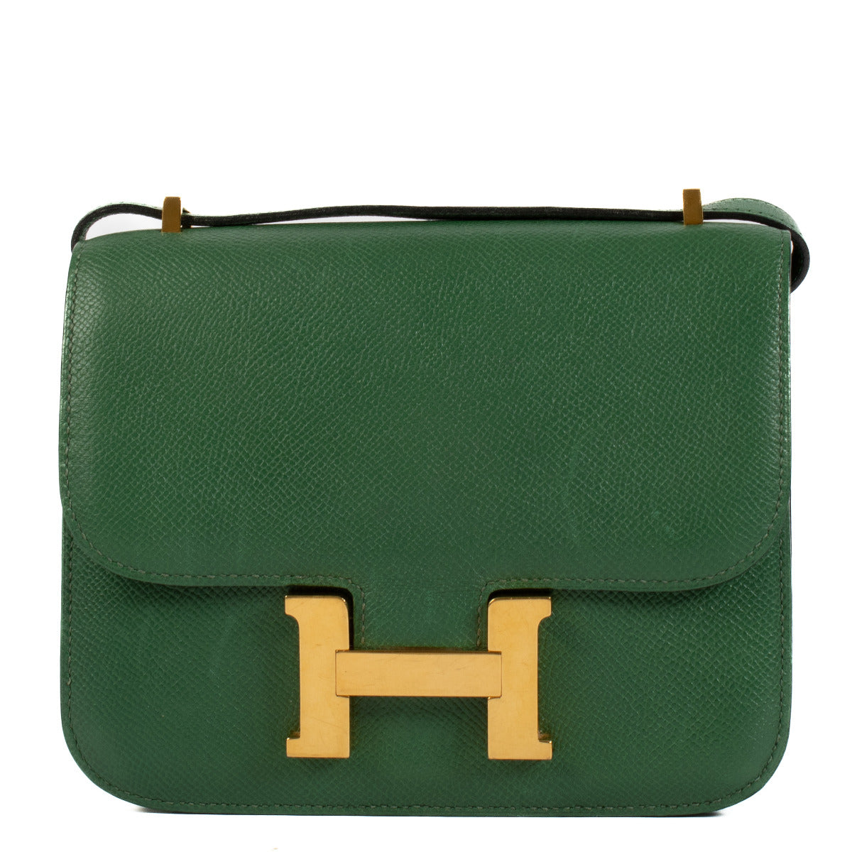 Hermès Vert Bengal Courchevel Constance Bag GHW