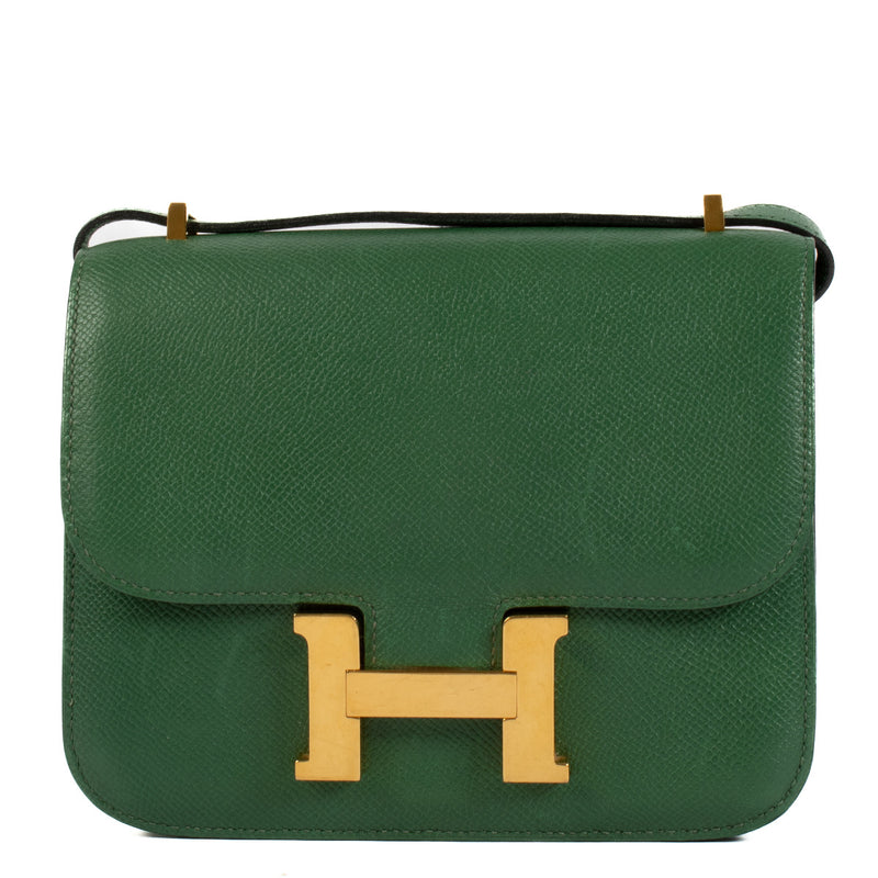 Hermès Vert Bengal Courchevel Constance Bag GHW