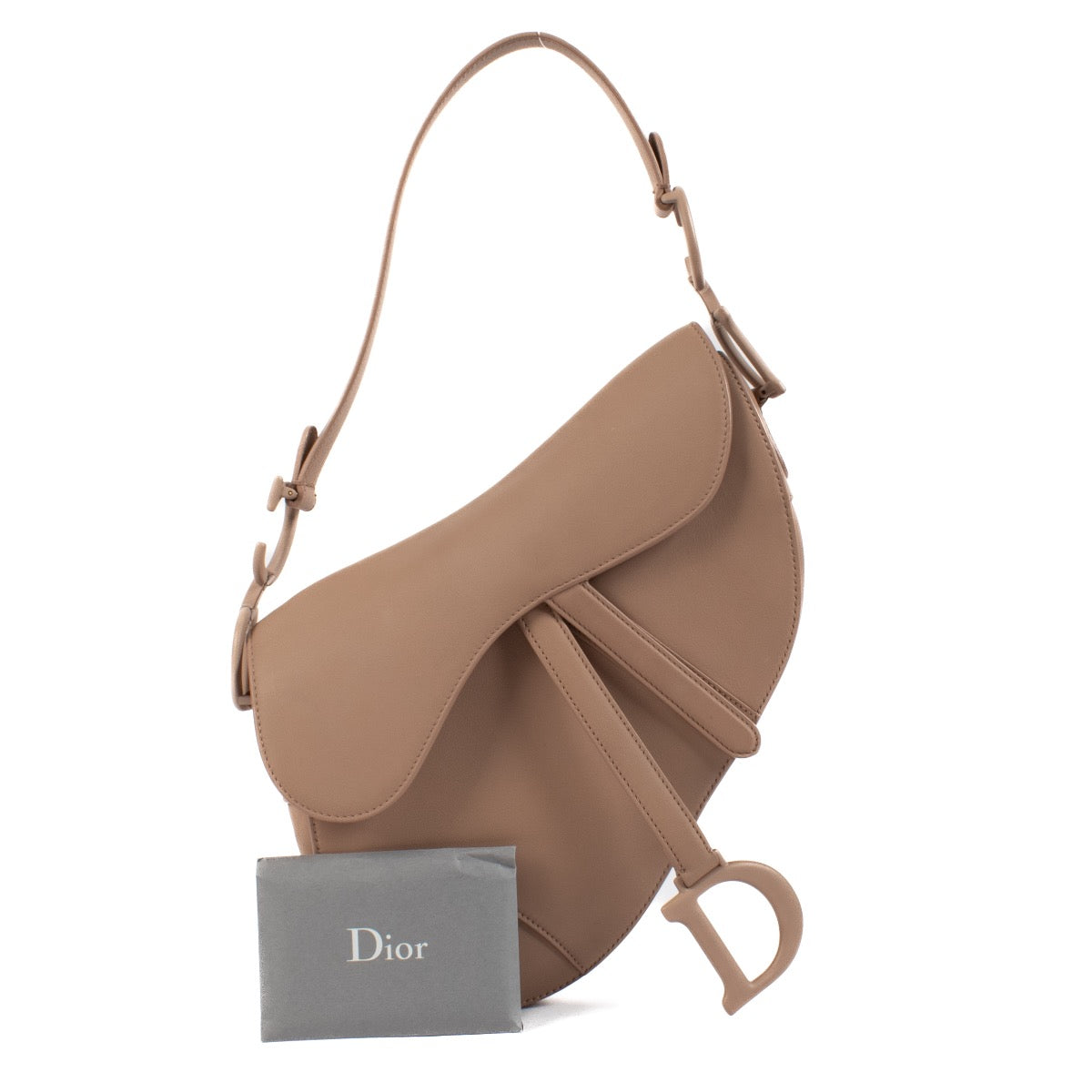 Authentic second hand Christian Dior Blush Ultramatte Calfskin Saddle Bag on www.labellov.com